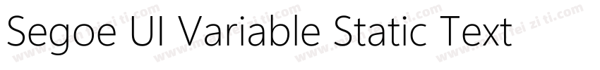 Segoe UI Variable Static Text Bold字体转换